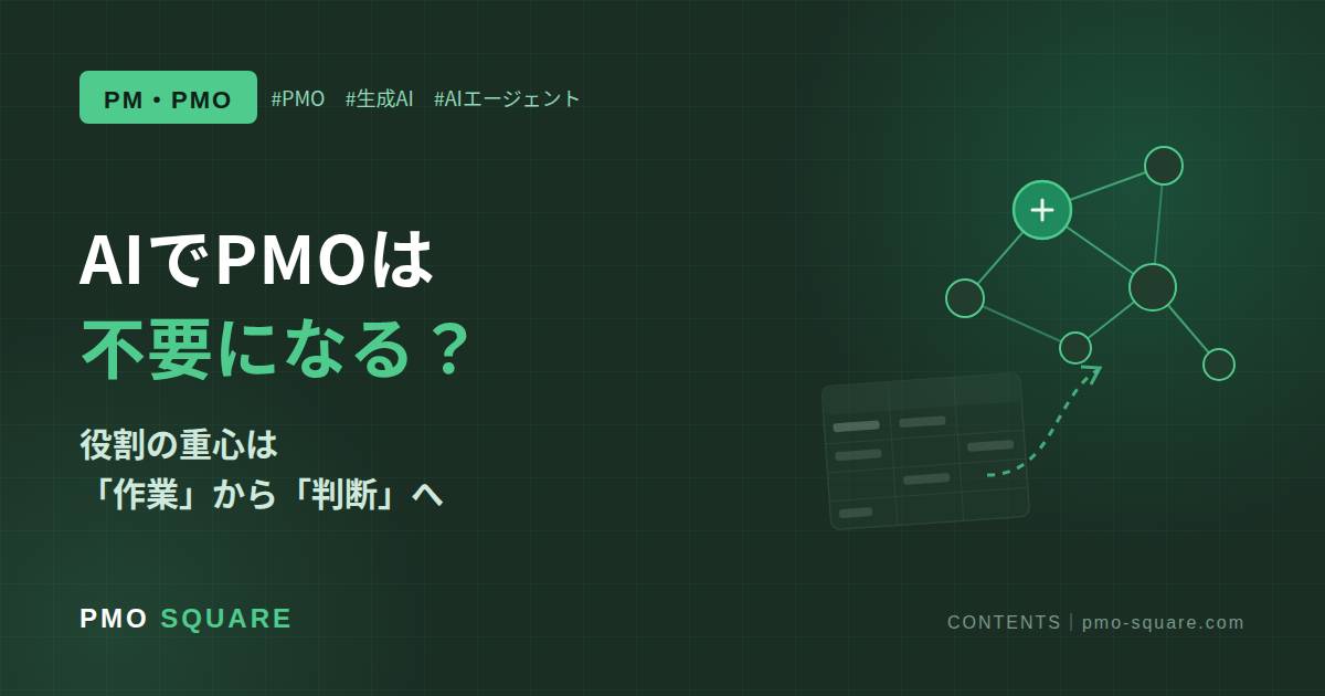 AI時代のPMOはどう変わるか｜生成AI・AIエージェントを前提にした役割の再設計
