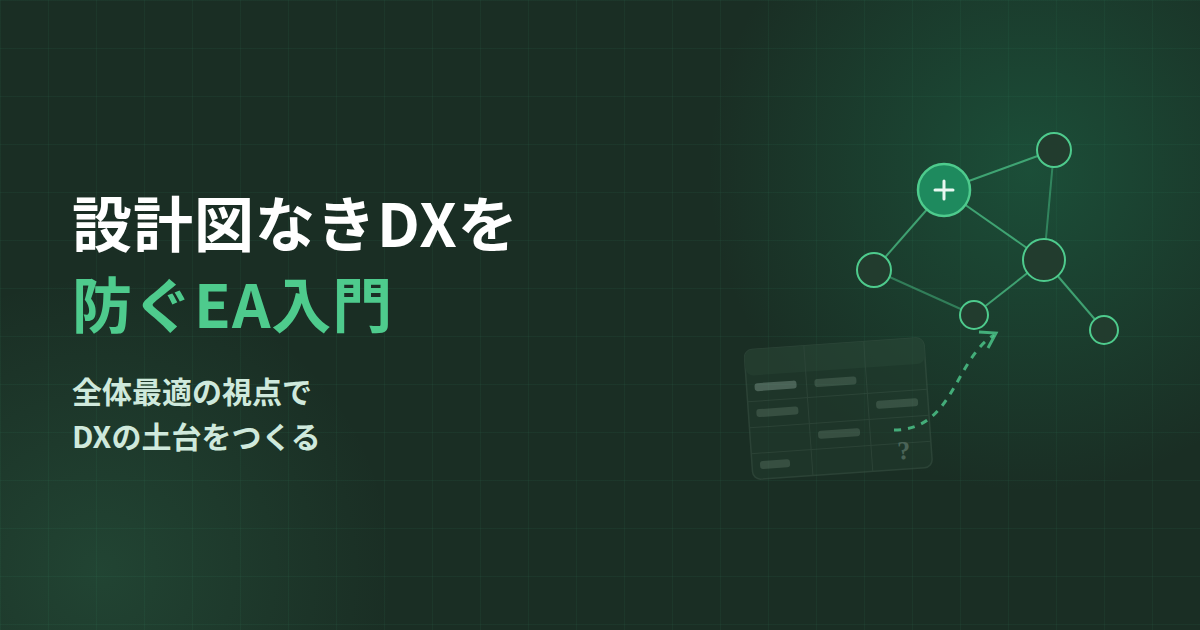 エンタープライズアーキテクチャ（EA）とは？AI時代に「設計図なきDX」を防ぐ全体最適の進め方
