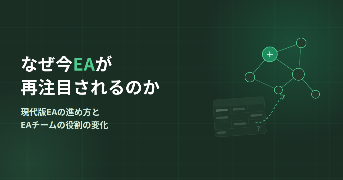 なぜ今エンタープライズアーキテクチャ（EA）が再注目されるのか｜現代版EAの進め方とEAチームの役割